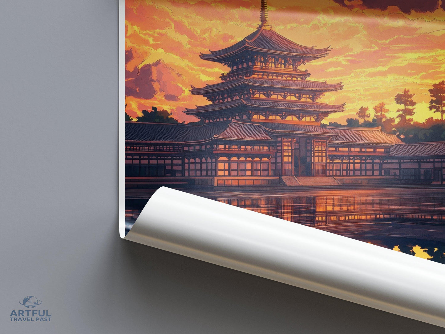 Kyoto Temple Poster | Japan Wall Art | Asia Decor