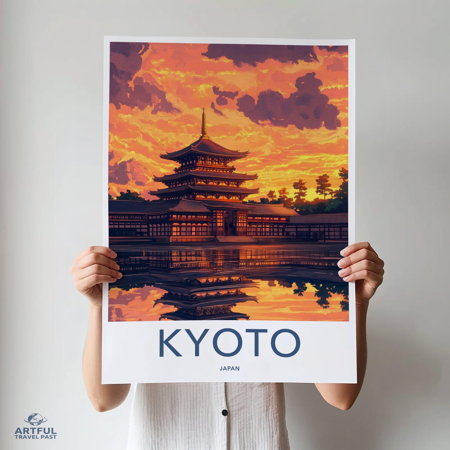 Kyoto Temple Poster | Japan Wall Art | Asia Decor