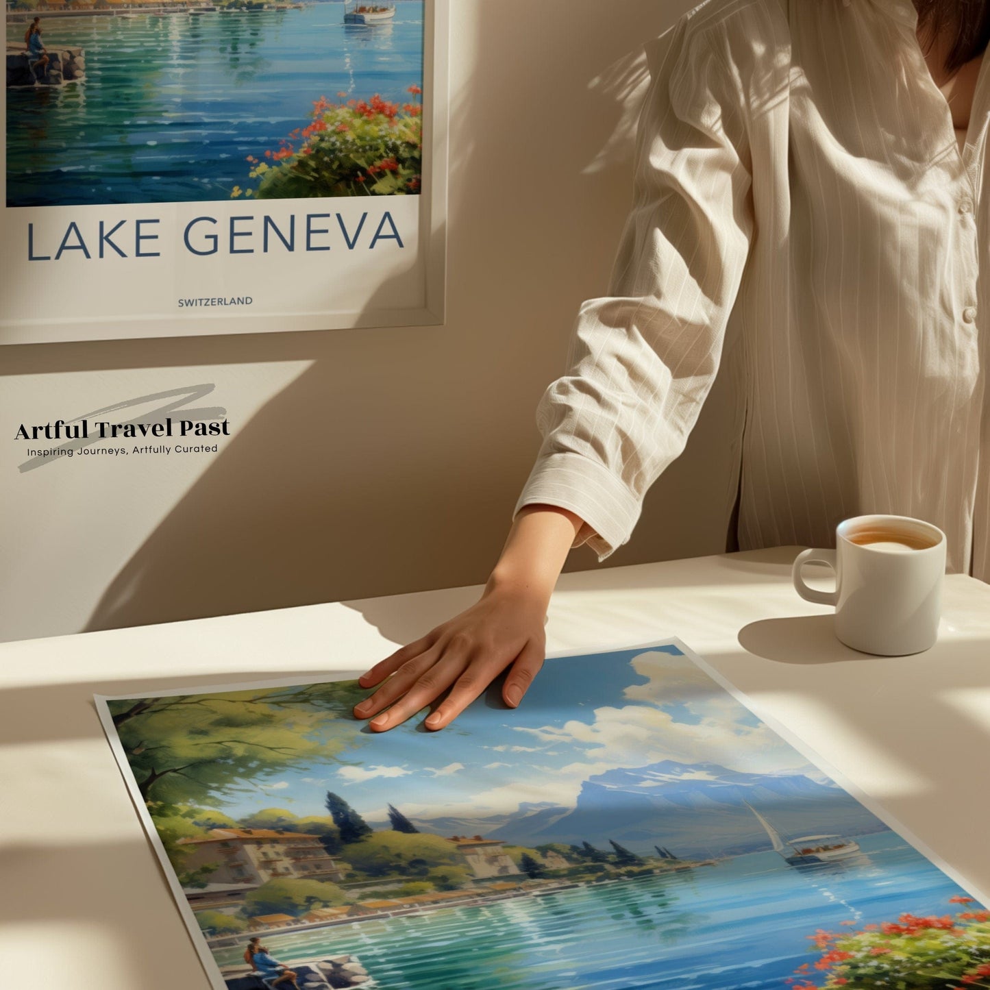 Lake Geneva Poster | Switzerland Wall Art | Europe Decor