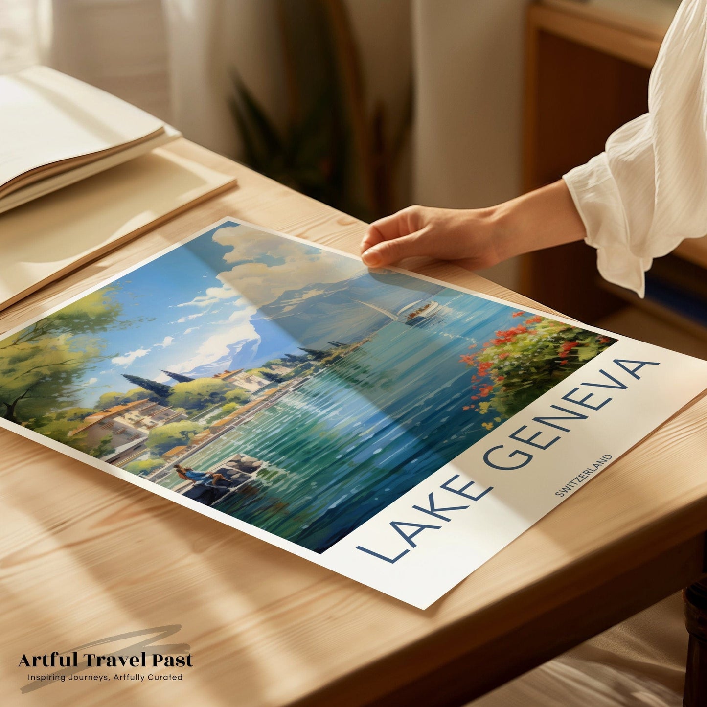 Lake Geneva Poster | Switzerland Wall Art | Europe Decor