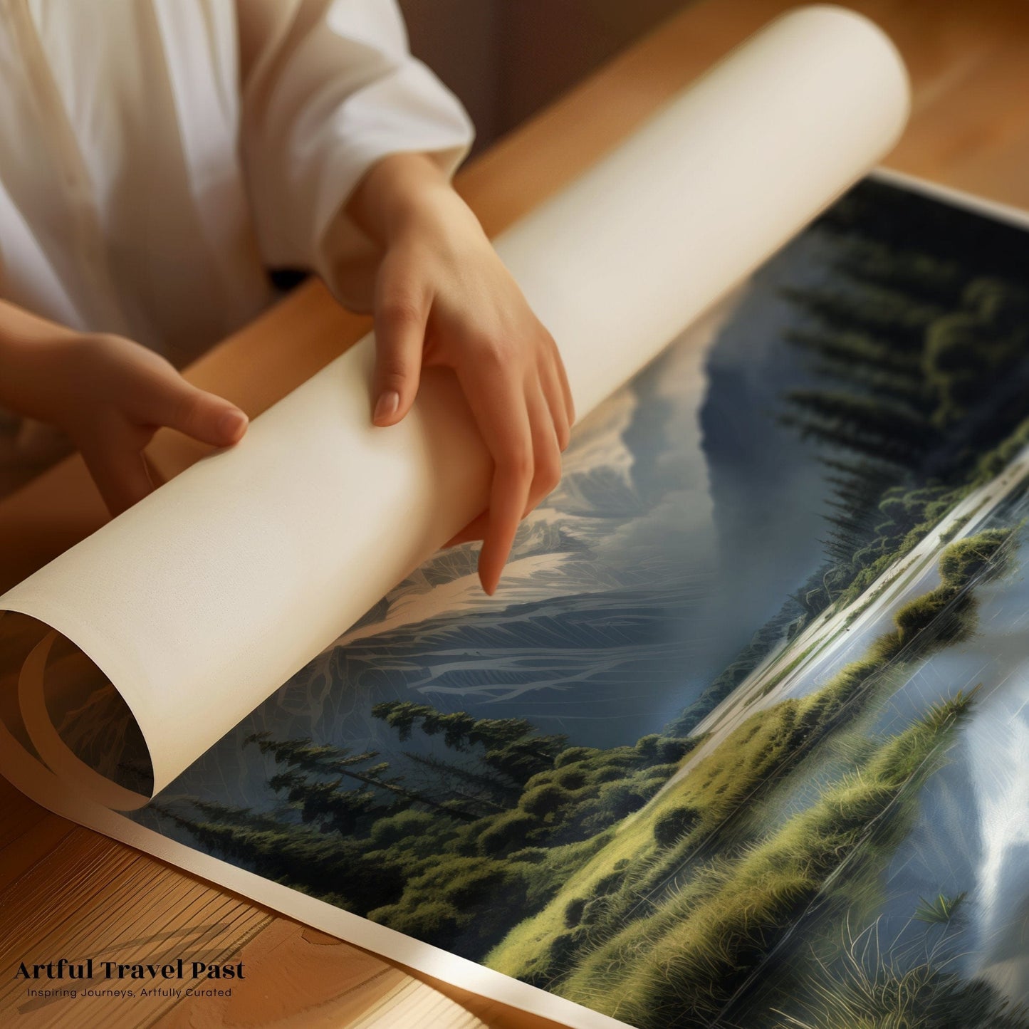 Lake Matheson Poster | New Zealand Wall Art