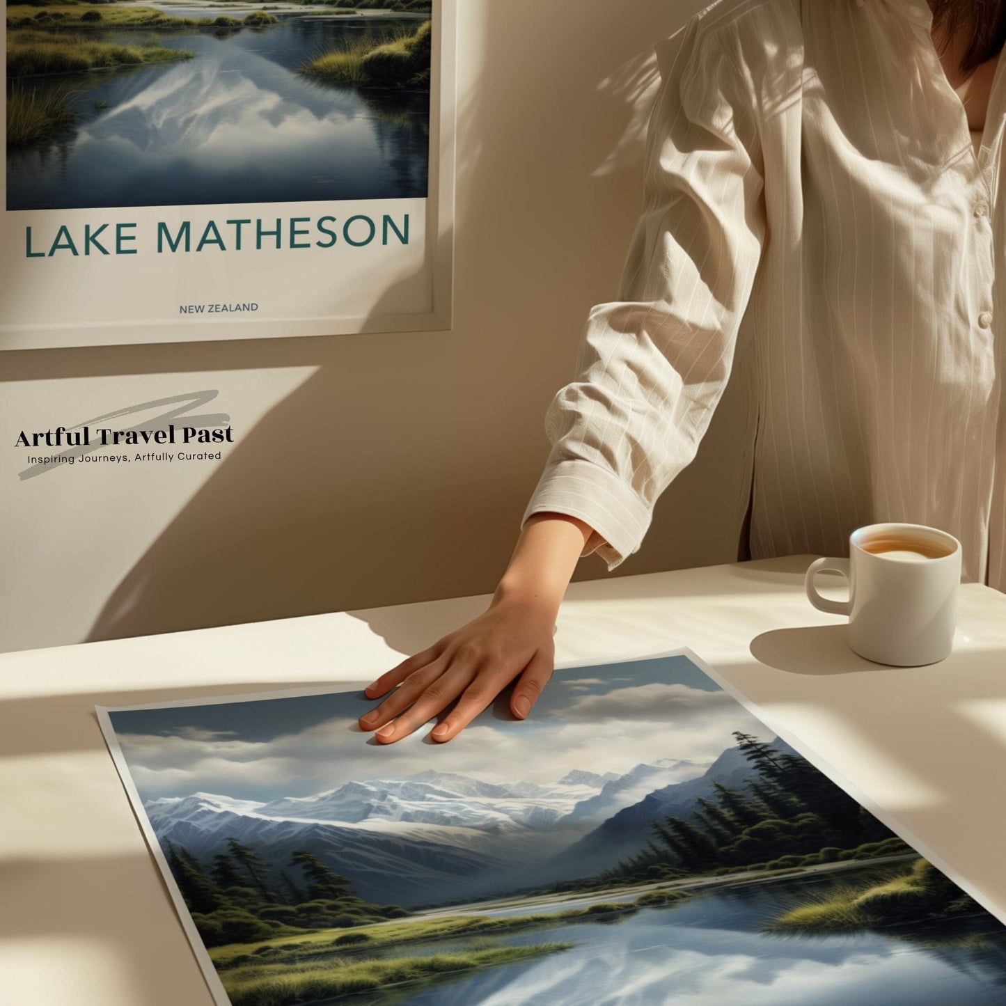 Lake Matheson Poster | New Zealand Wall Art