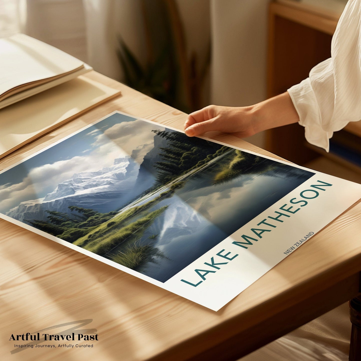 Lake Matheson Poster | New Zealand Wall Art