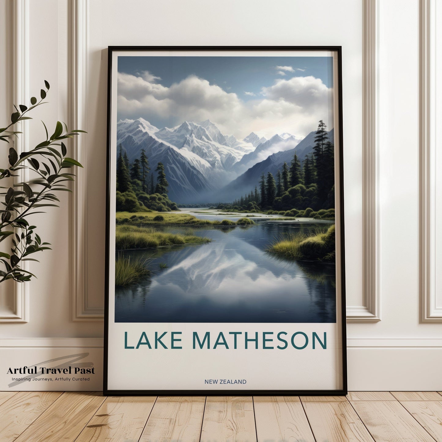 Lake Matheson Poster | New Zealand Wall Art
