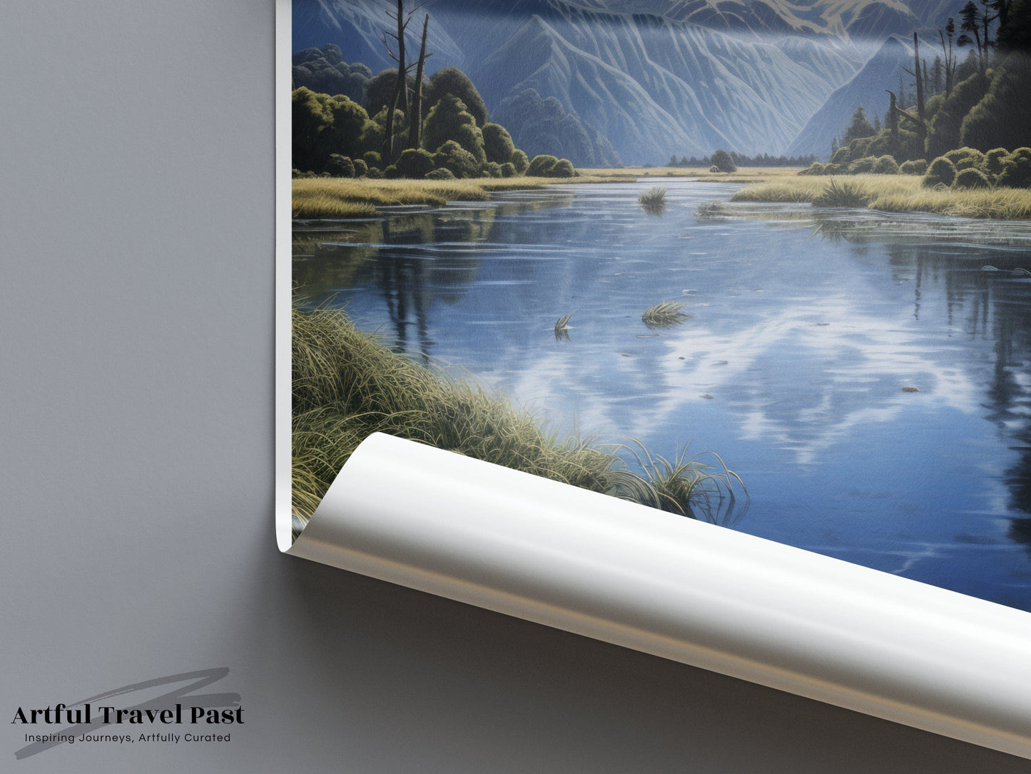 Lake Matheson Poster | New Zealand Wall Art