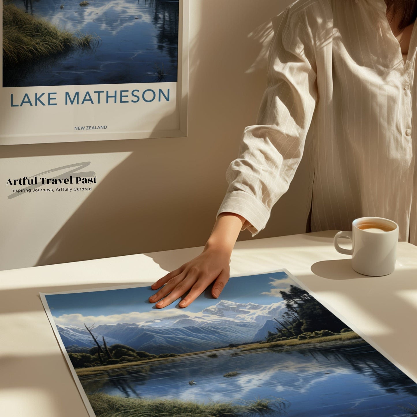Lake Matheson Poster | New Zealand Wall Art