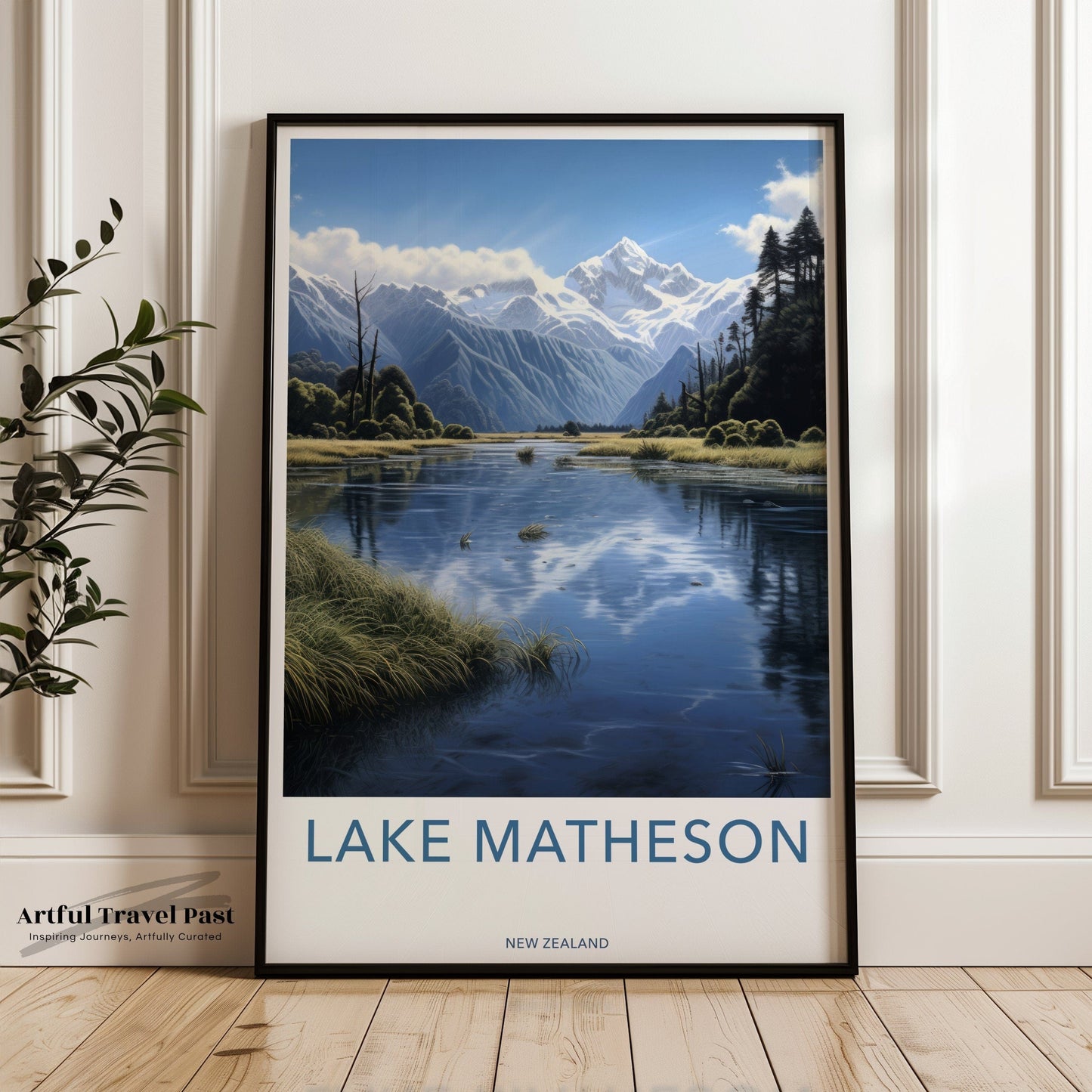 Lake Matheson Poster | New Zealand Wall Art