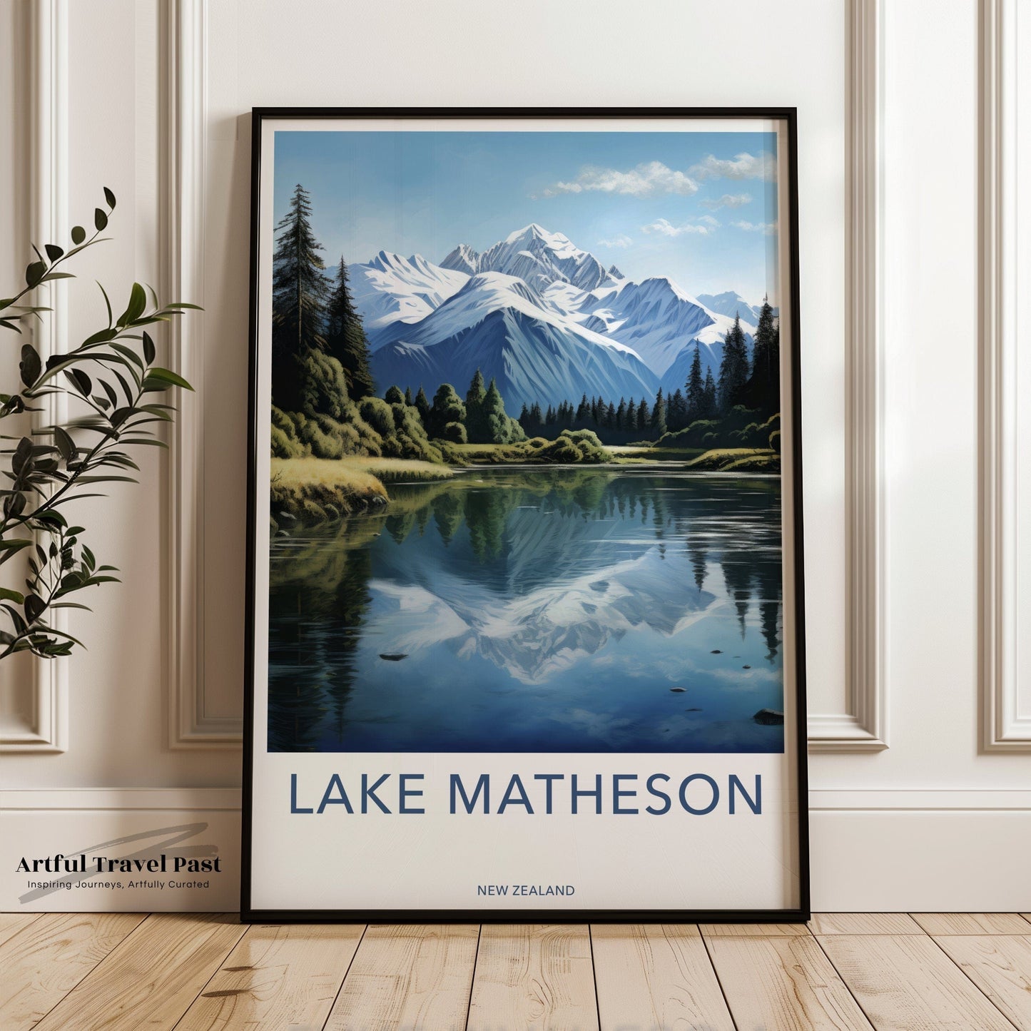 Lake Matheson Poster - New Zealand Wall Art