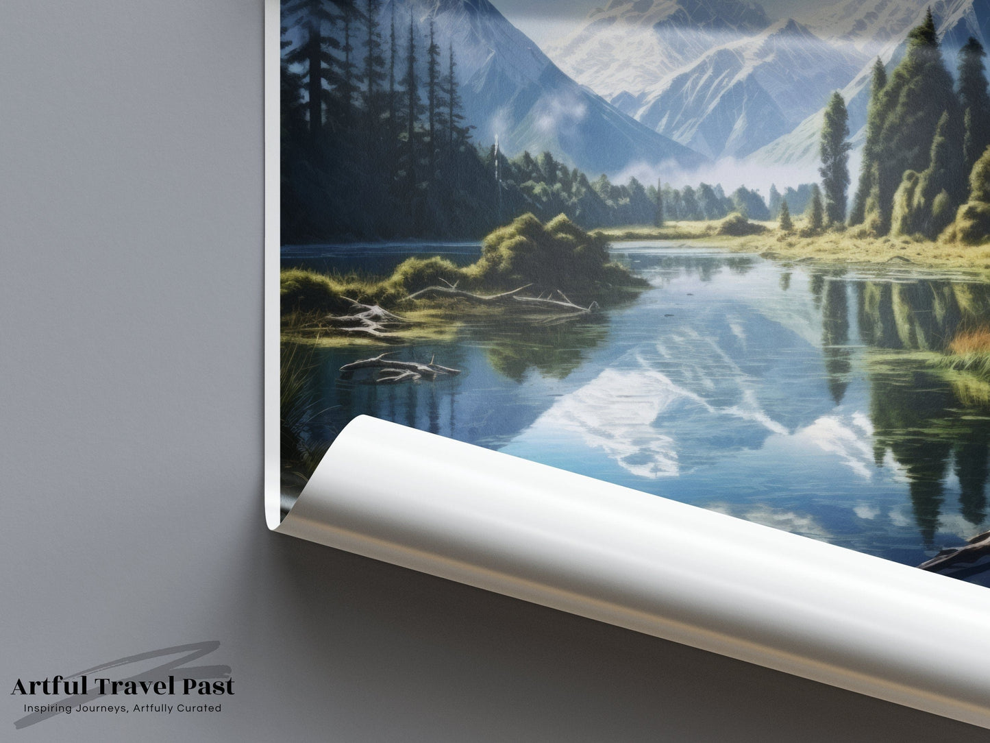 Lake Matheson Poster - New Zealand Wall Art