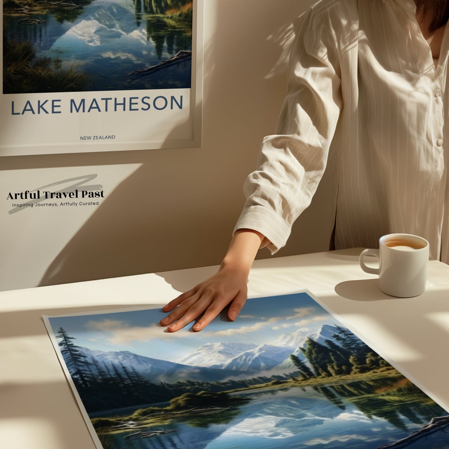 Lake Matheson Poster - New Zealand Wall Art