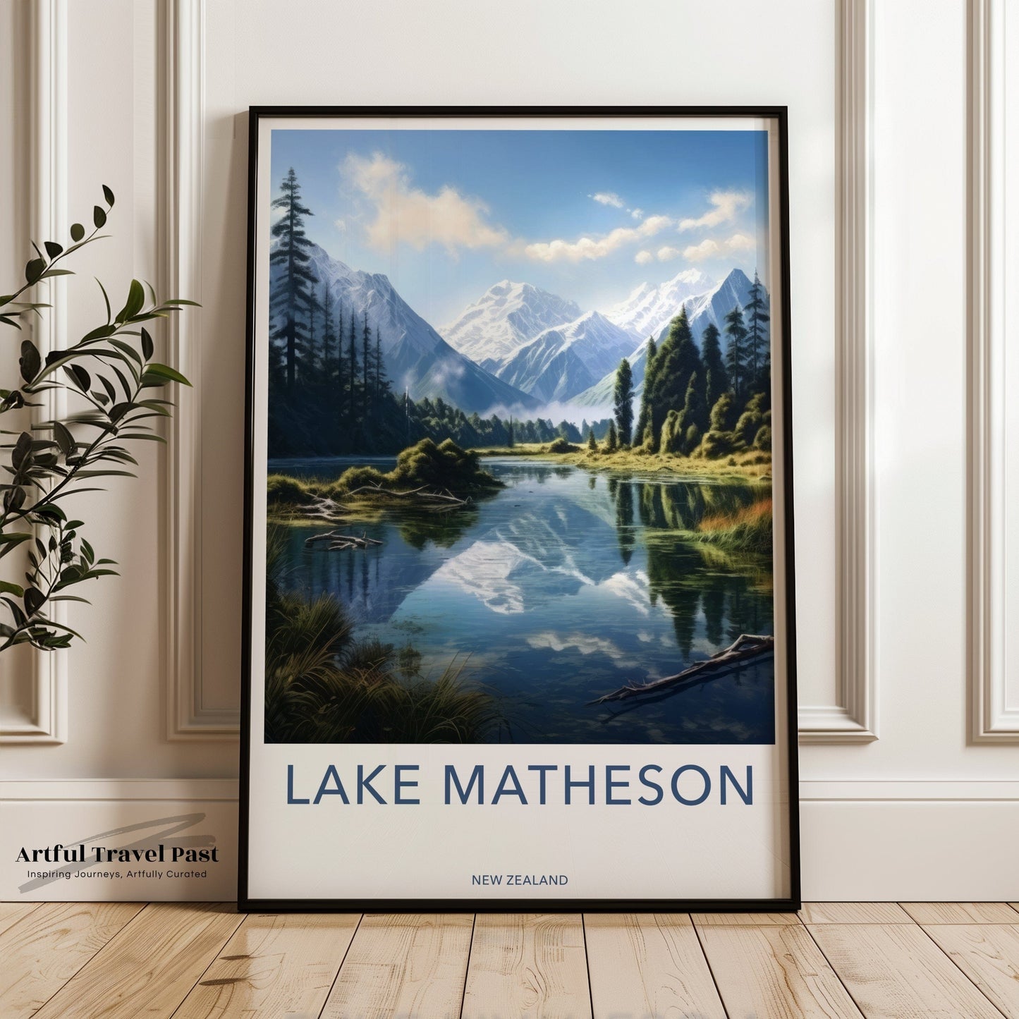 Lake Matheson Poster - New Zealand Wall Art
