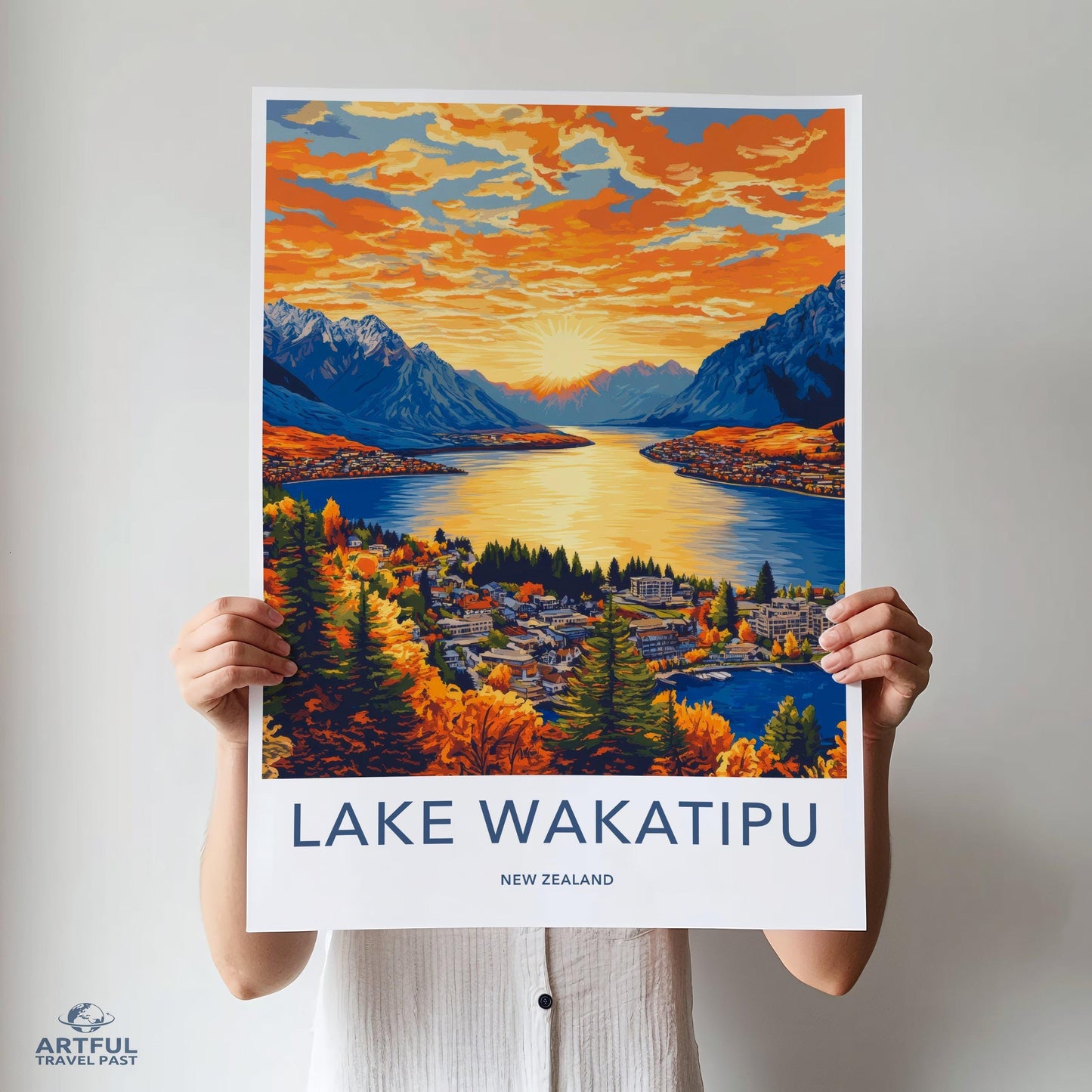 Lake Wakatipu Poster - New Zealand Wall Art