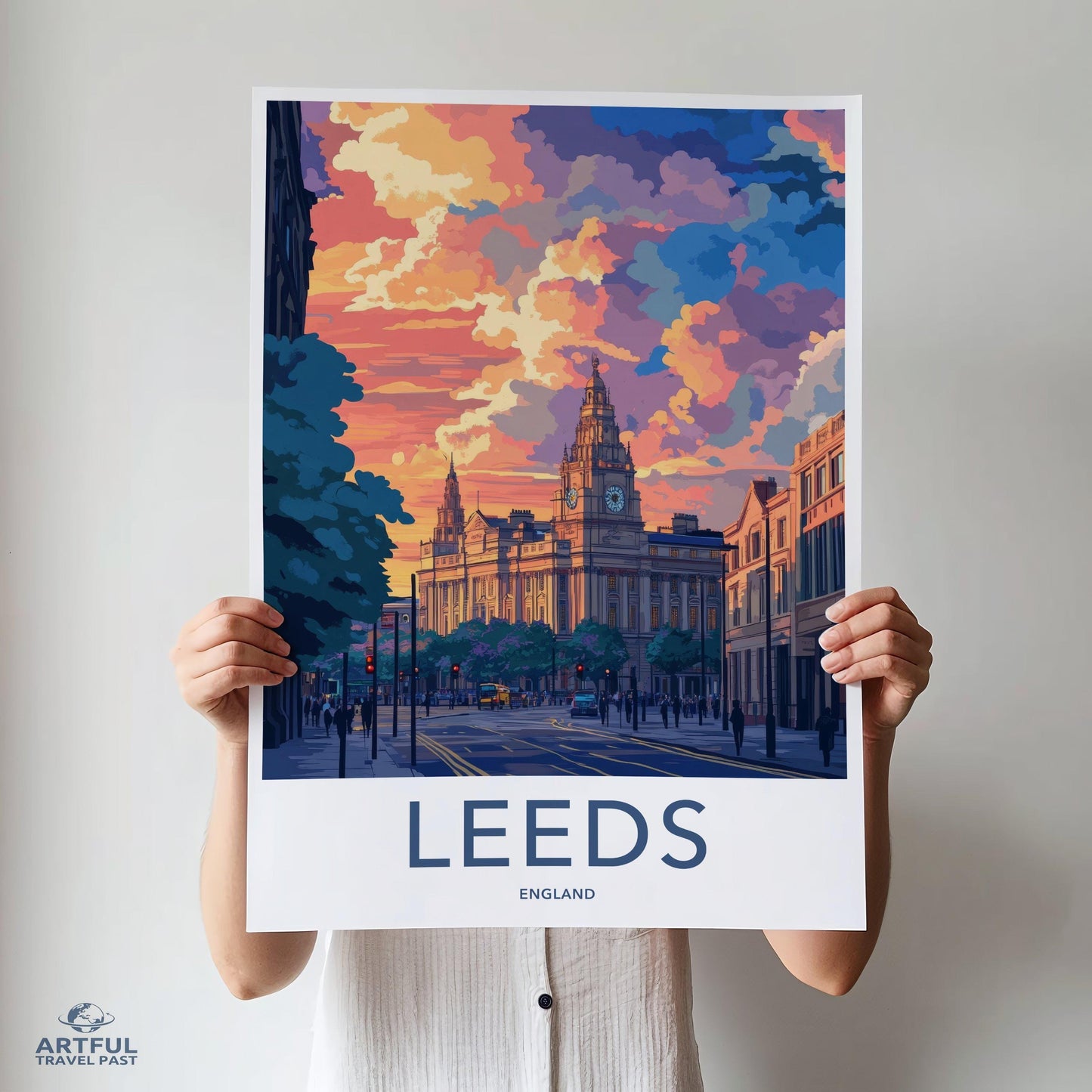Leeds Poster | England Wall Art | UK Decor