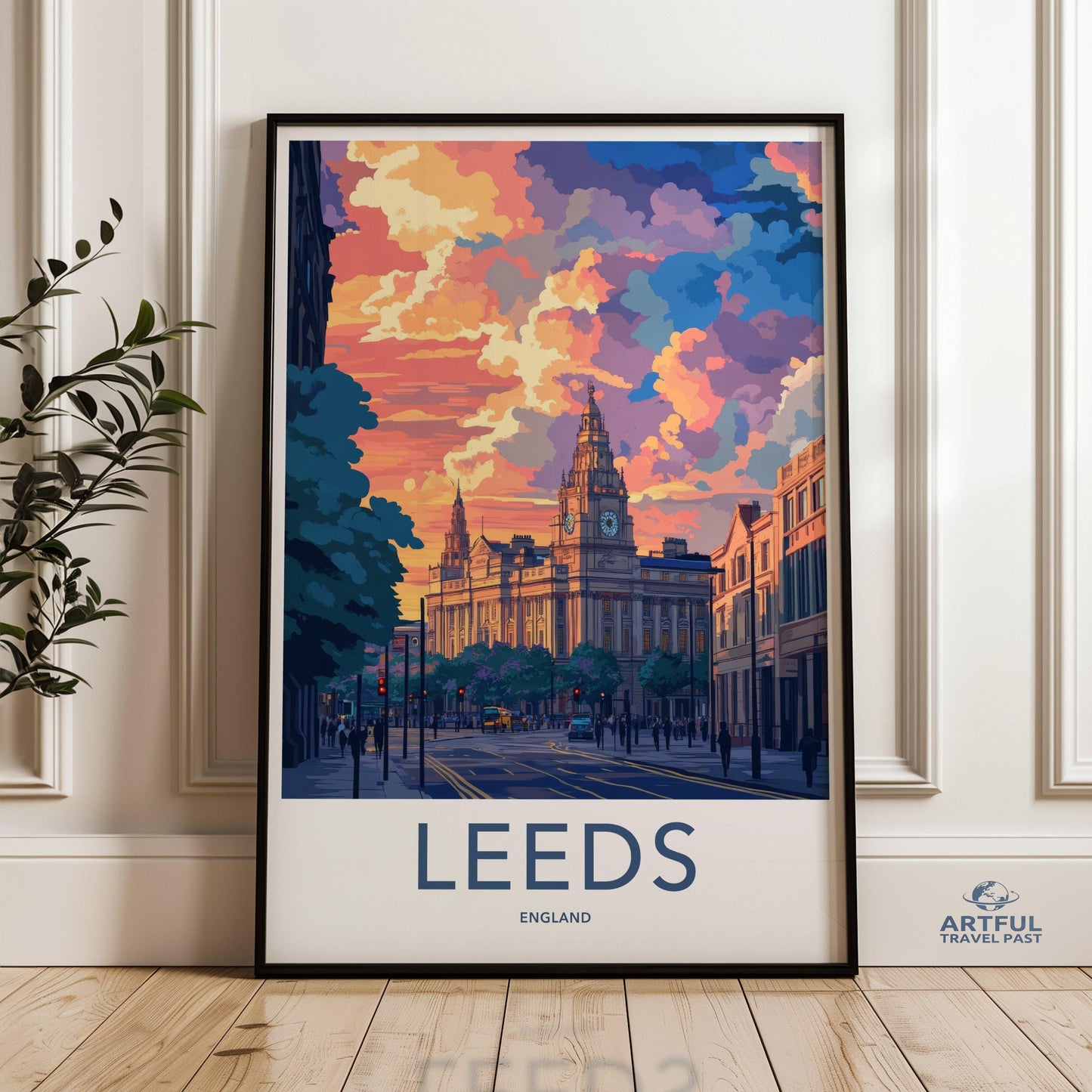 Leeds Poster | England Wall Art | UK Decor
