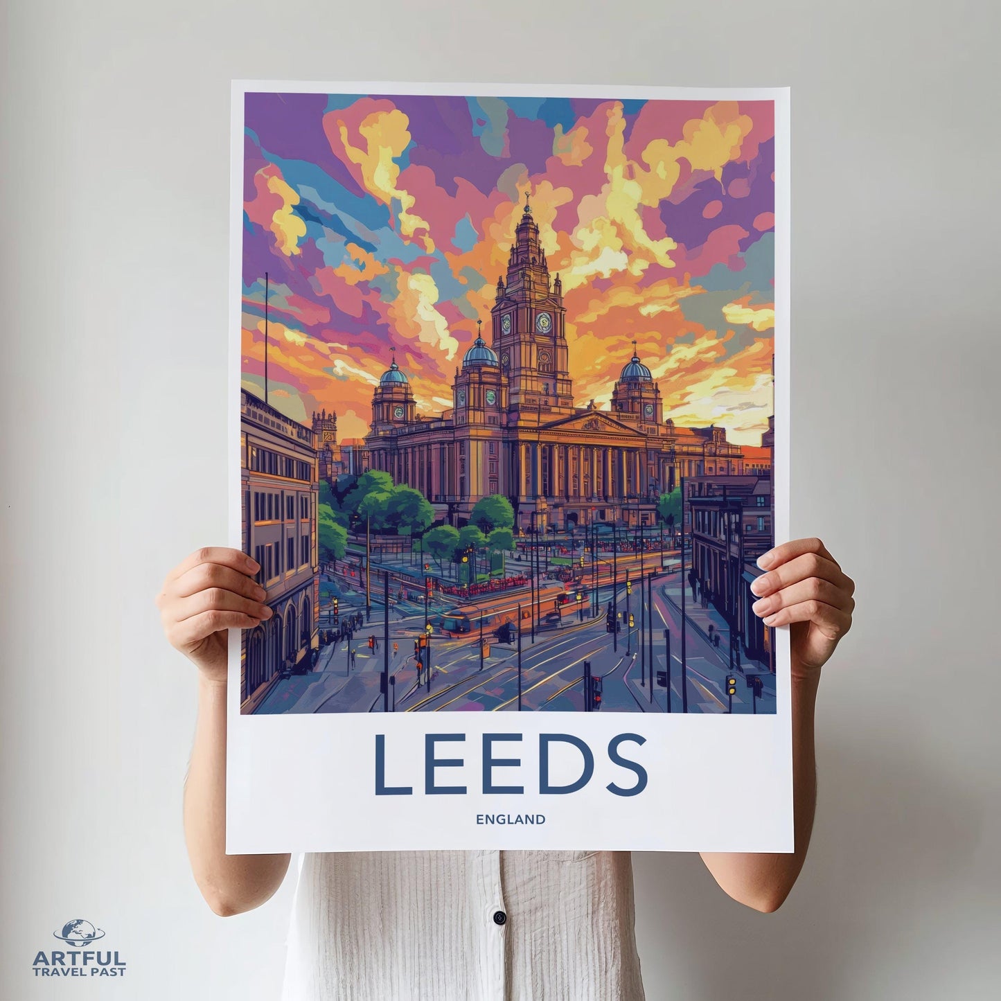 Leeds Poster | England Wall Art | UK Decor