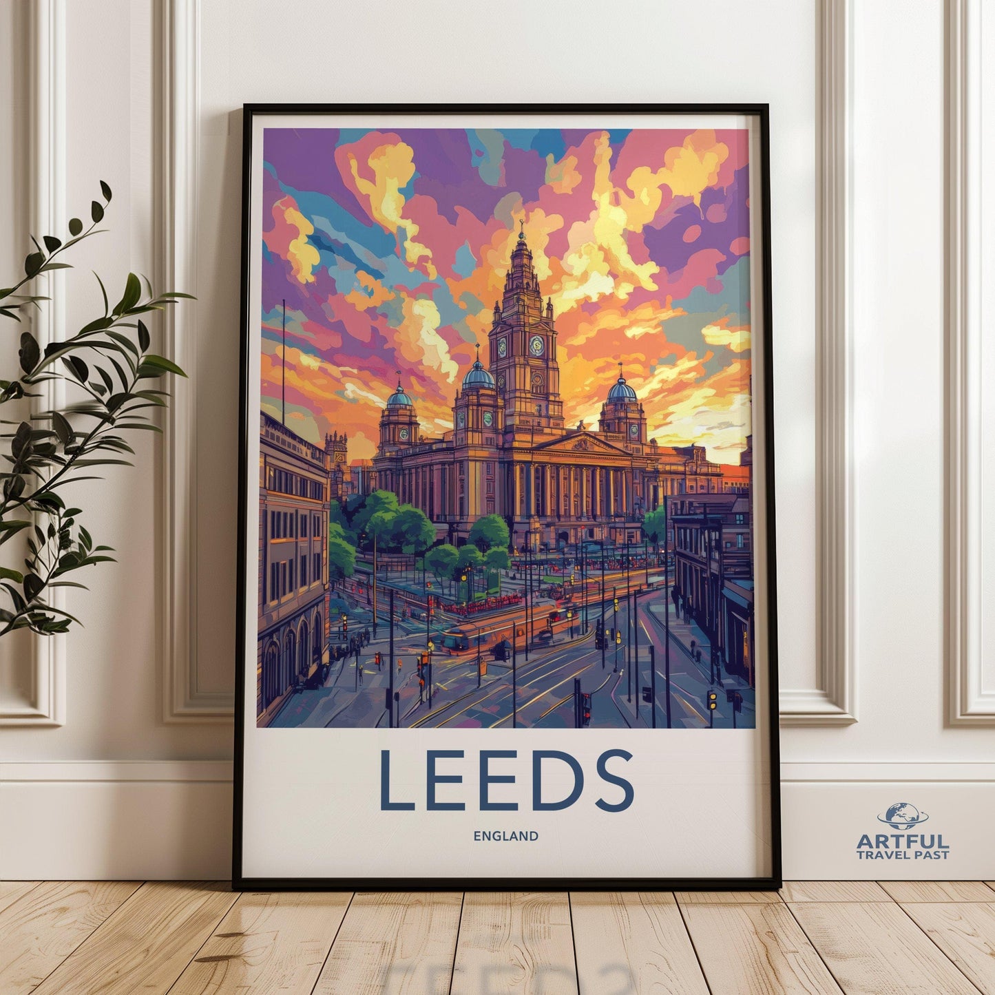 Leeds Poster | England Wall Art | UK Decor