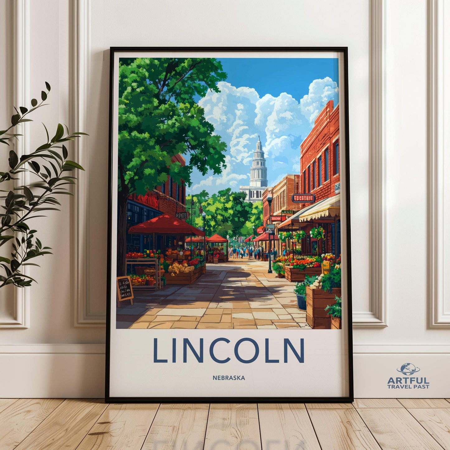 Lincoln Poster - Nebraska Wall Art