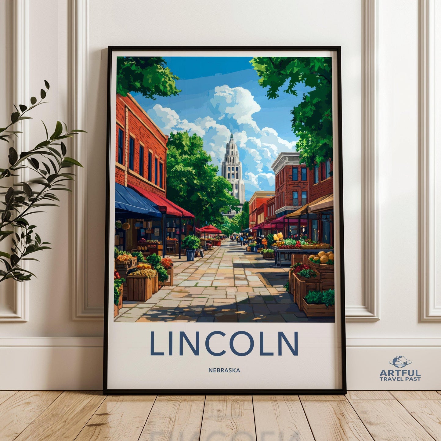 Lincoln Poster - Nebraska Wall Art