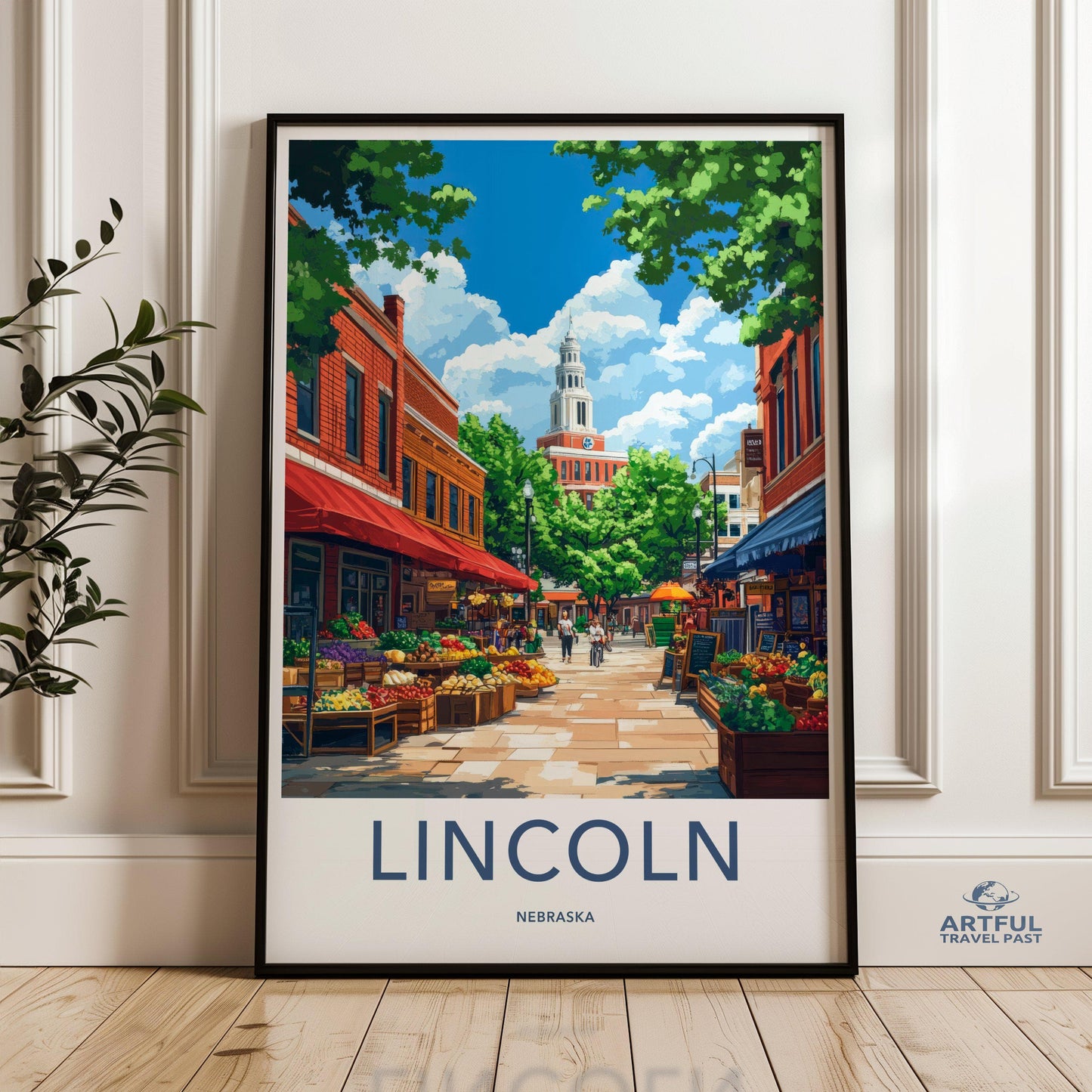 Lincoln Poster - Nebraska Wall Art