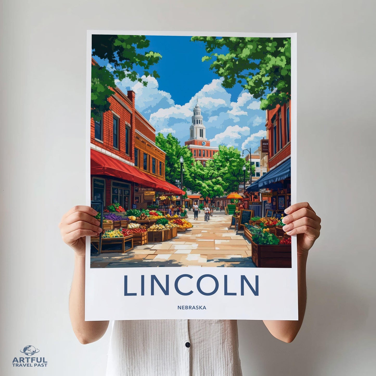 Lincoln Poster - Nebraska Wall Art