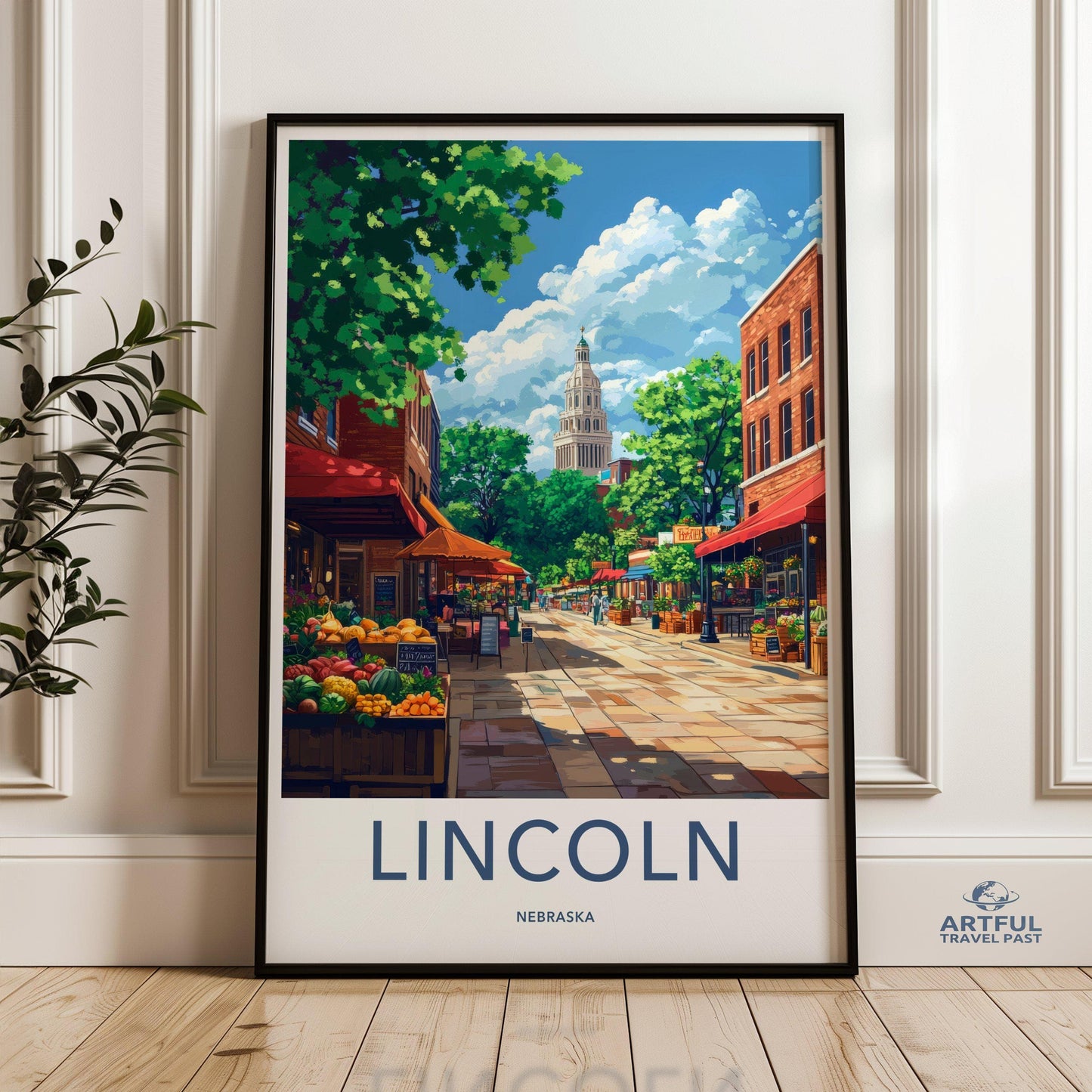 Lincoln Poster - Nebraska Wall Art