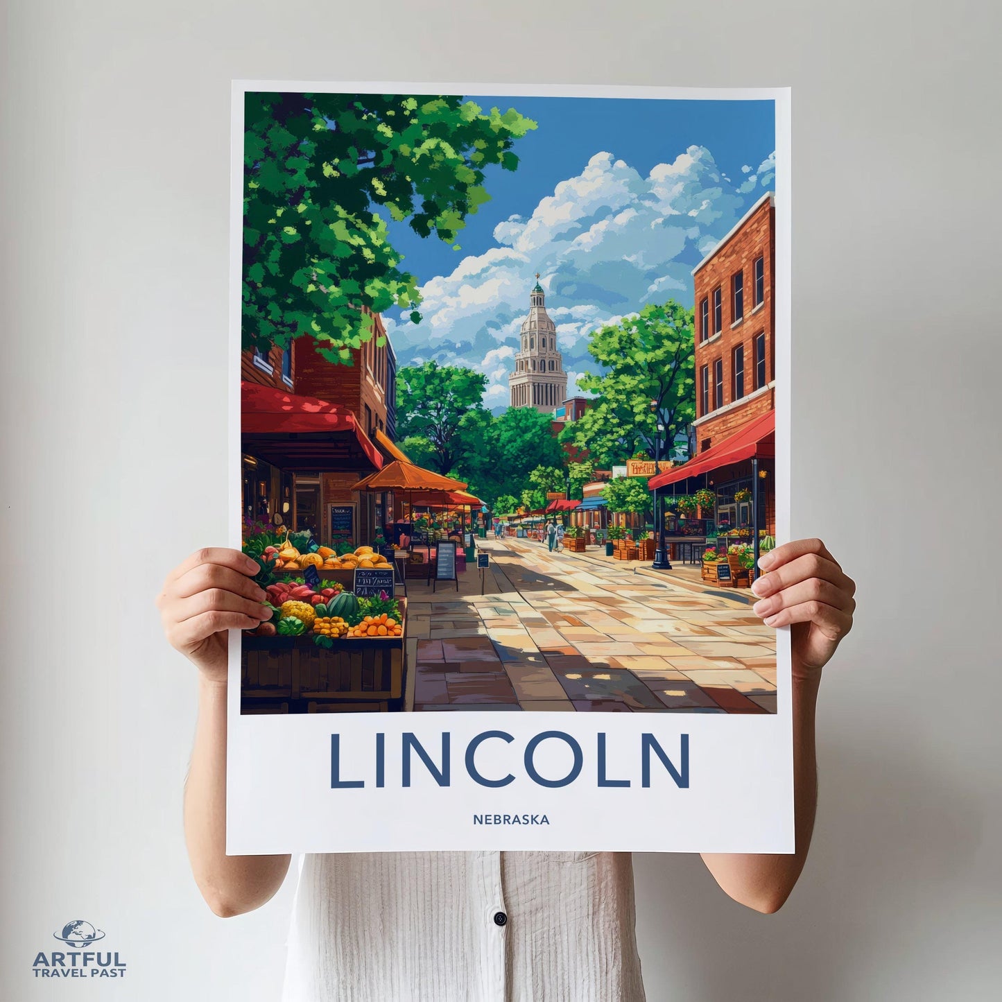 Lincoln Poster - Nebraska Wall Art