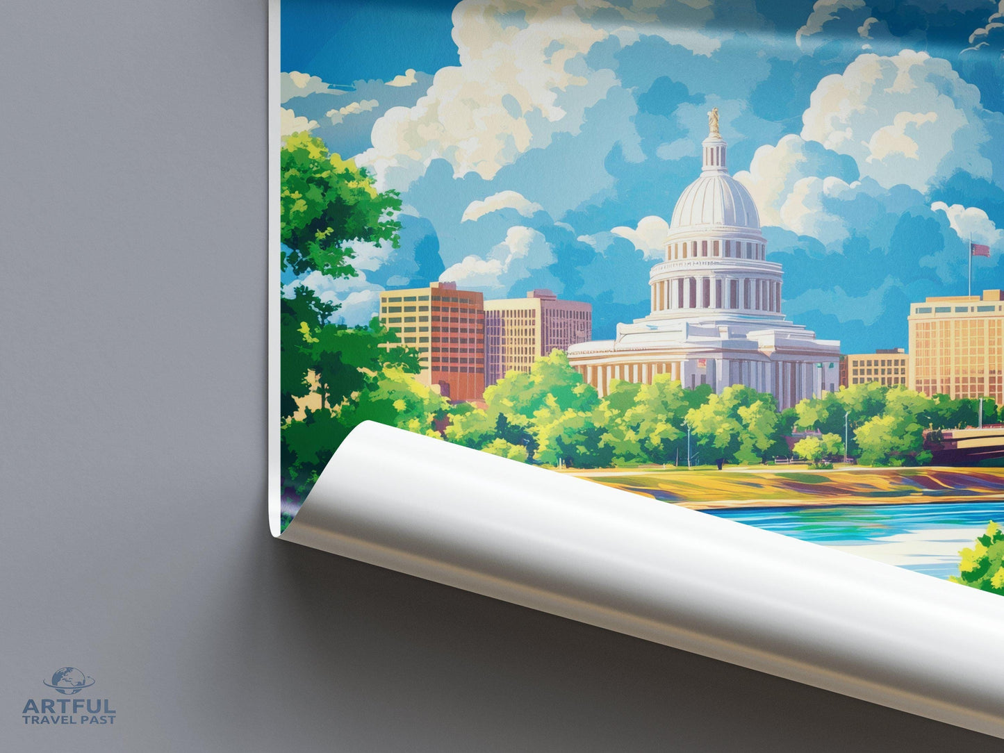 Little Rock Poster | Arkansas Wall Art | America Decor