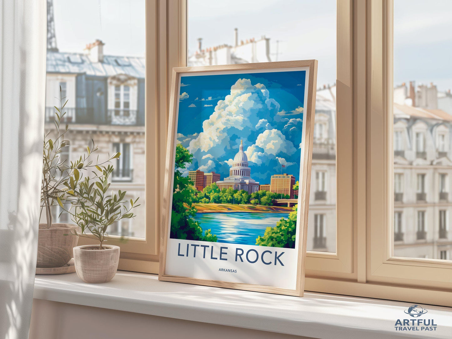 Little Rock Poster | Arkansas Wall Art | America Decor