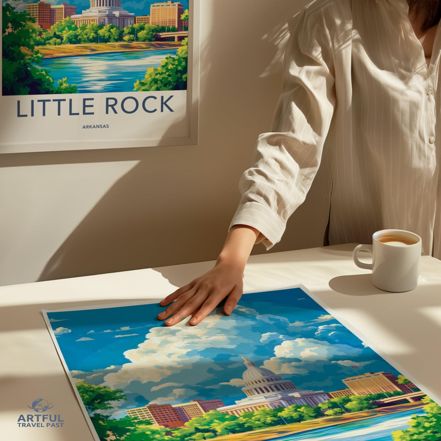 Little Rock Poster | Arkansas Wall Art | America Decor