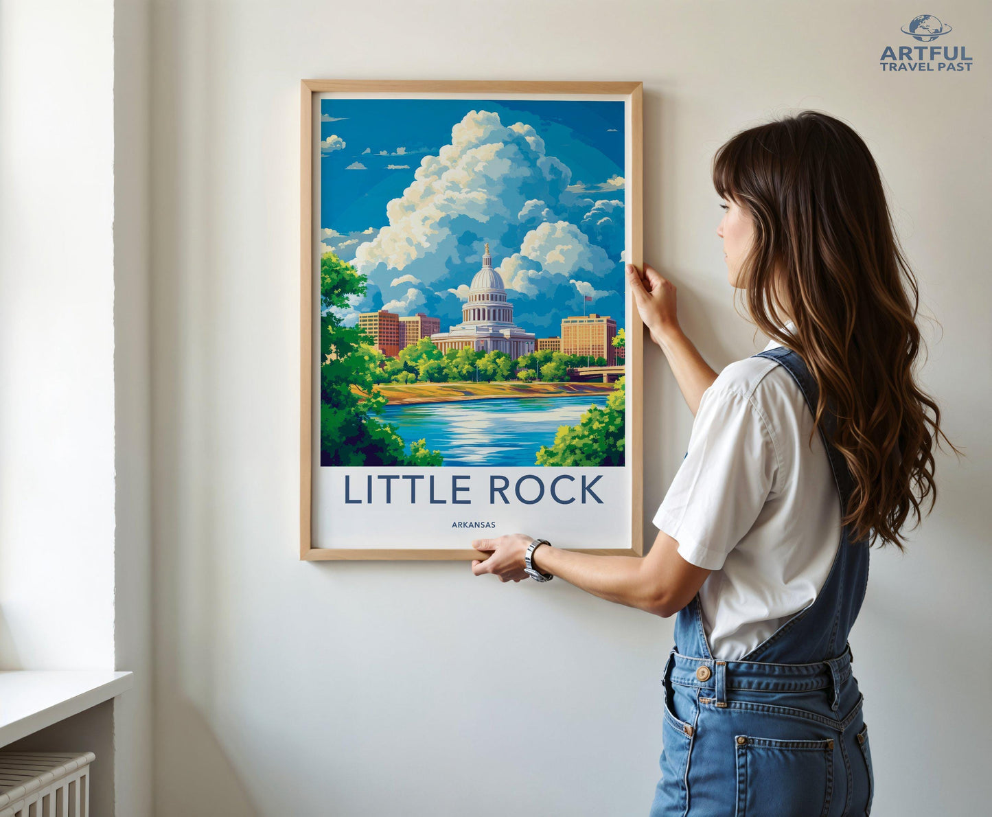 Little Rock Poster | Arkansas Wall Art | America Decor