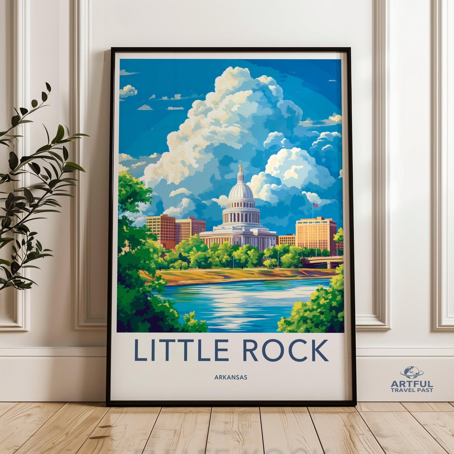 Little Rock Poster | Arkansas Wall Art | America Decor