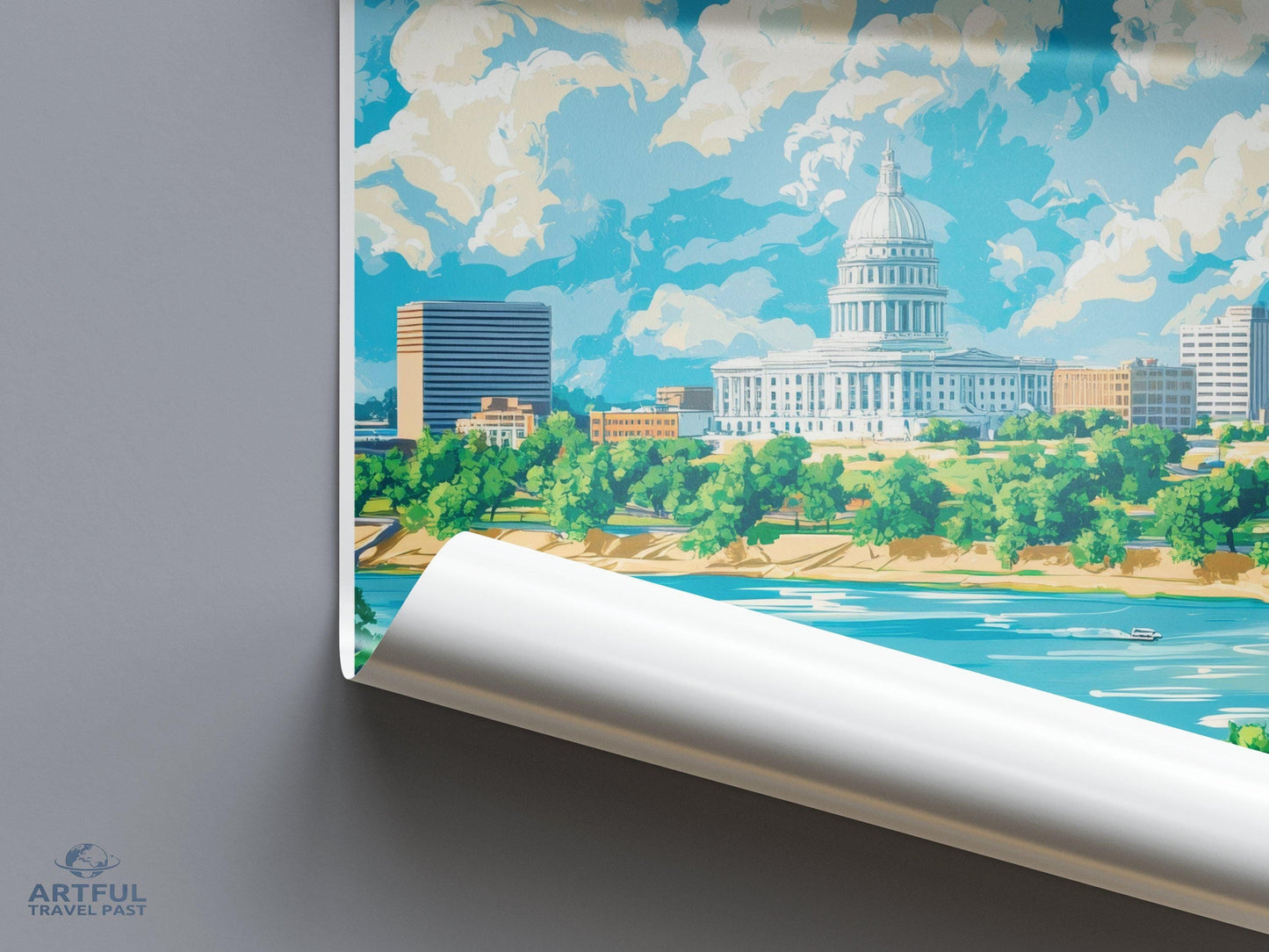 Little Rock Poster | Arkansas Wall Art | America Decor