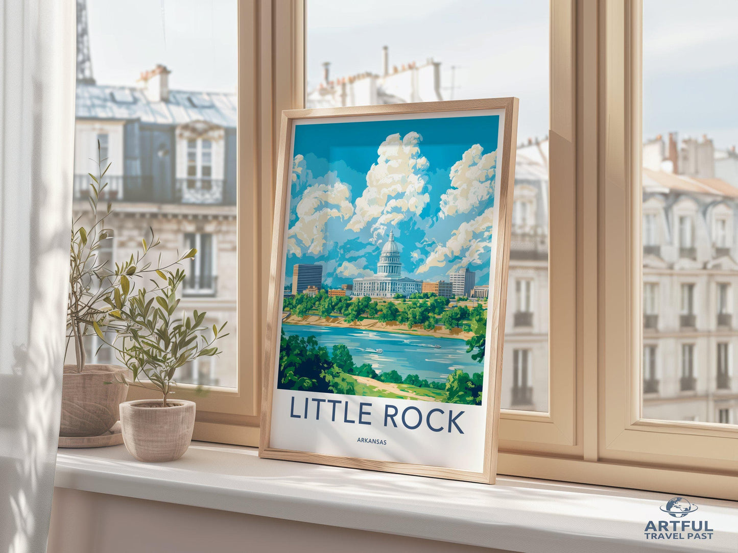 Little Rock Poster | Arkansas Wall Art | America Decor