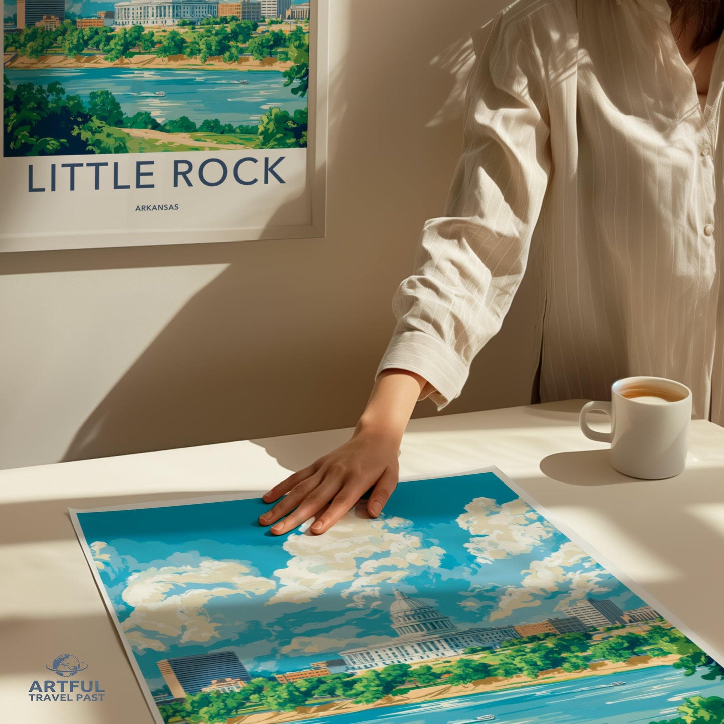 Little Rock Poster | Arkansas Wall Art | America Decor