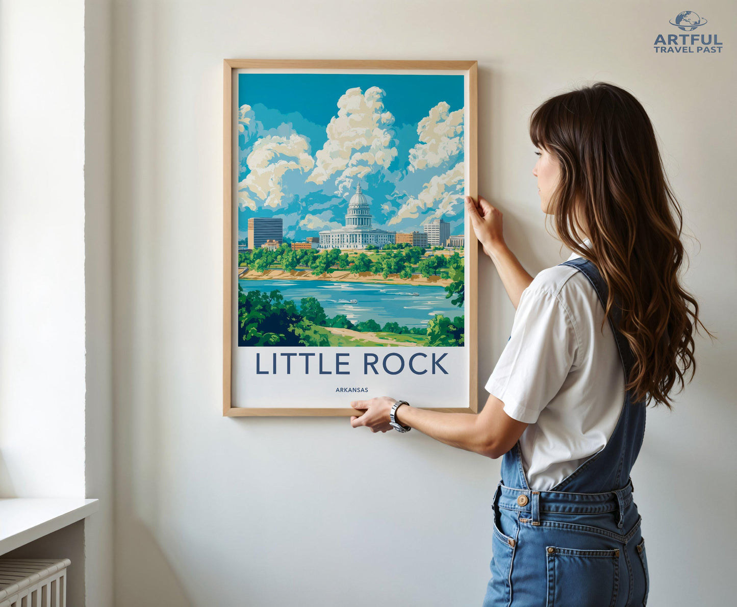 Little Rock Poster | Arkansas Wall Art | America Decor