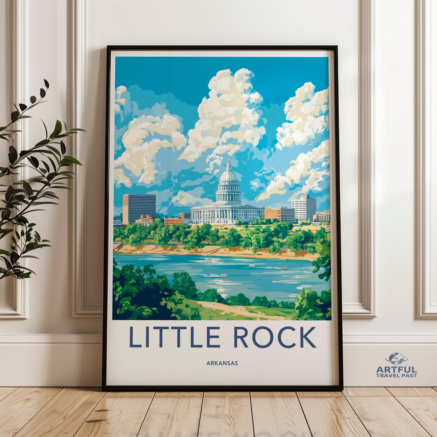 Little Rock Poster | Arkansas Wall Art | America Decor