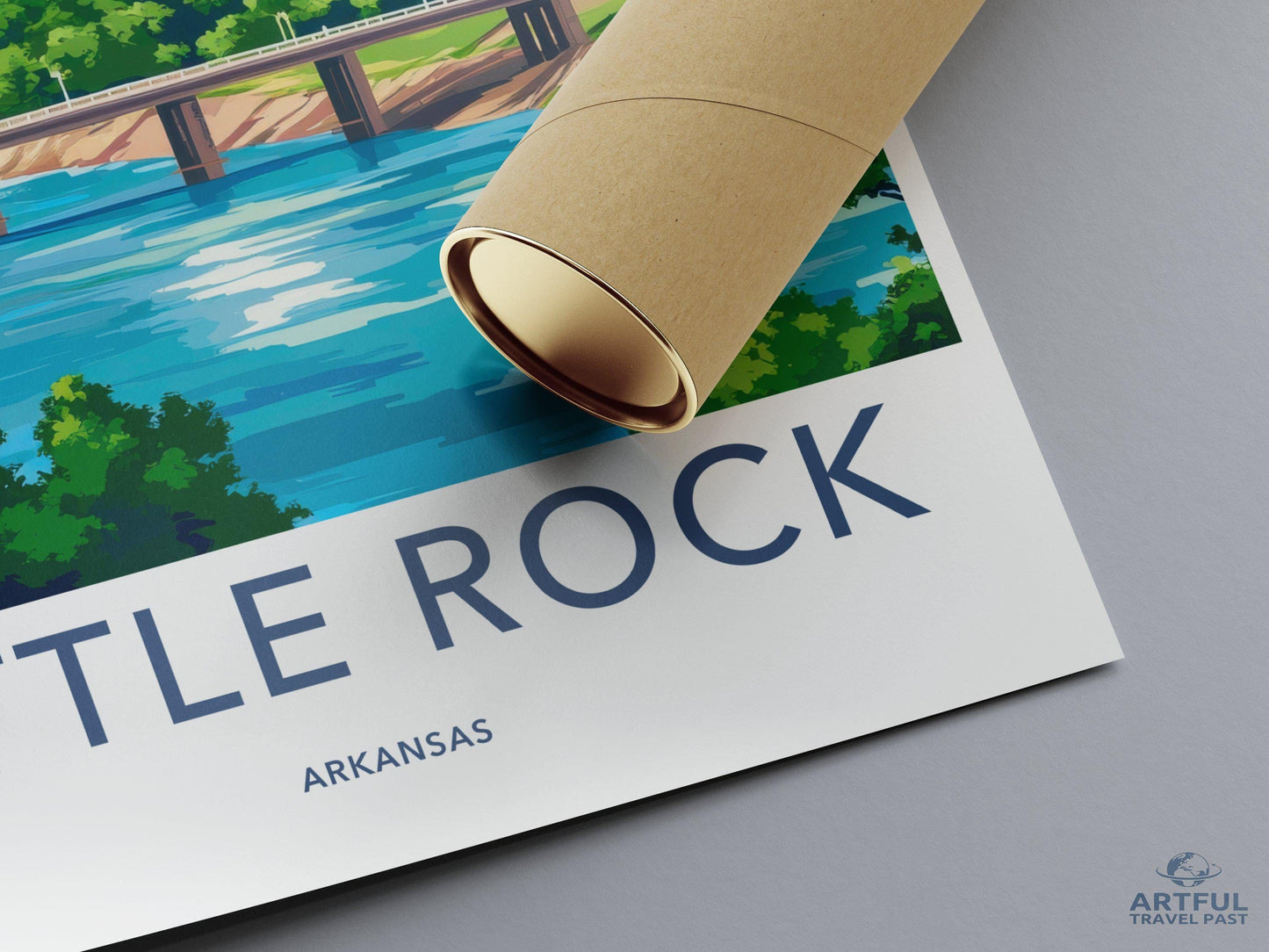 Little Rock Poster | Arkansas Wall Art | America Decor