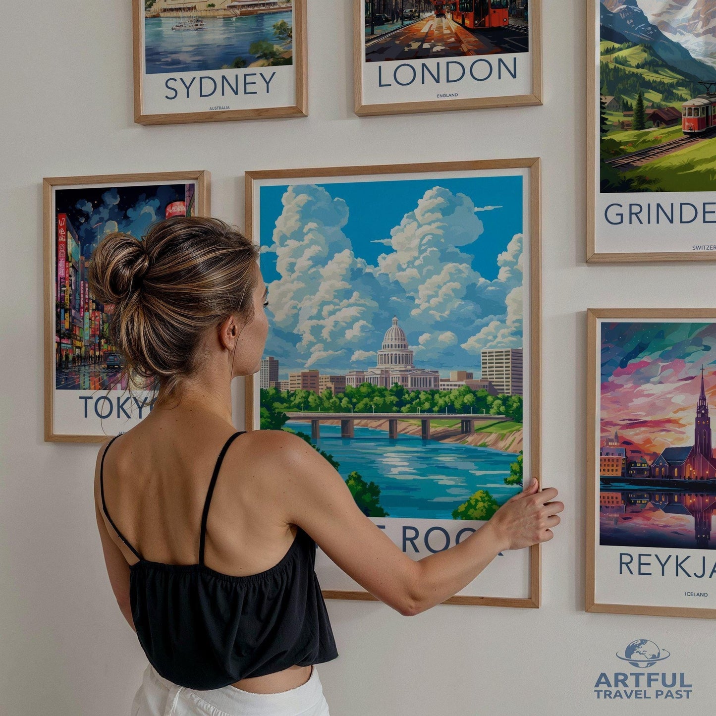 Little Rock Poster | Arkansas Wall Art | America Decor