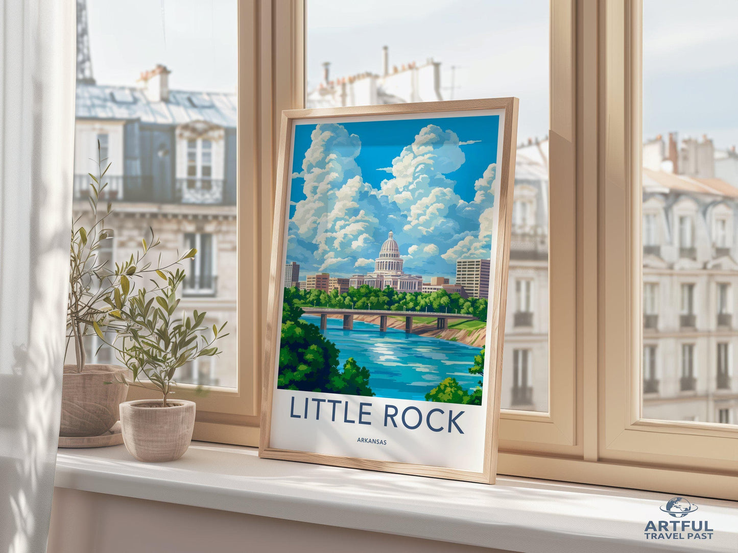 Little Rock Poster | Arkansas Wall Art | America Decor