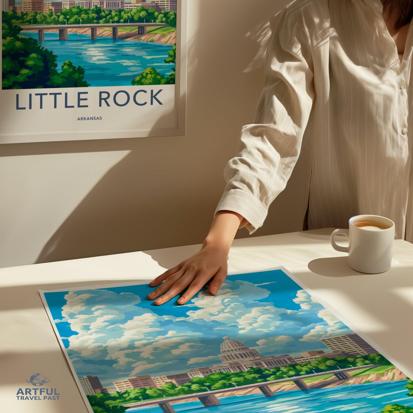 Little Rock Poster | Arkansas Wall Art | America Decor