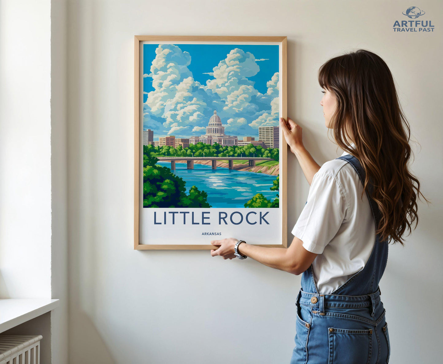Little Rock Poster | Arkansas Wall Art | America Decor