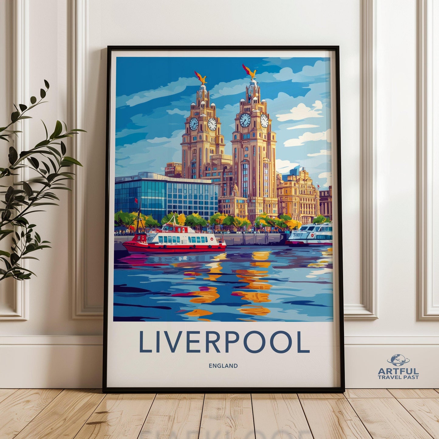 Liverpool Poster | England Wall Art | UK Decor