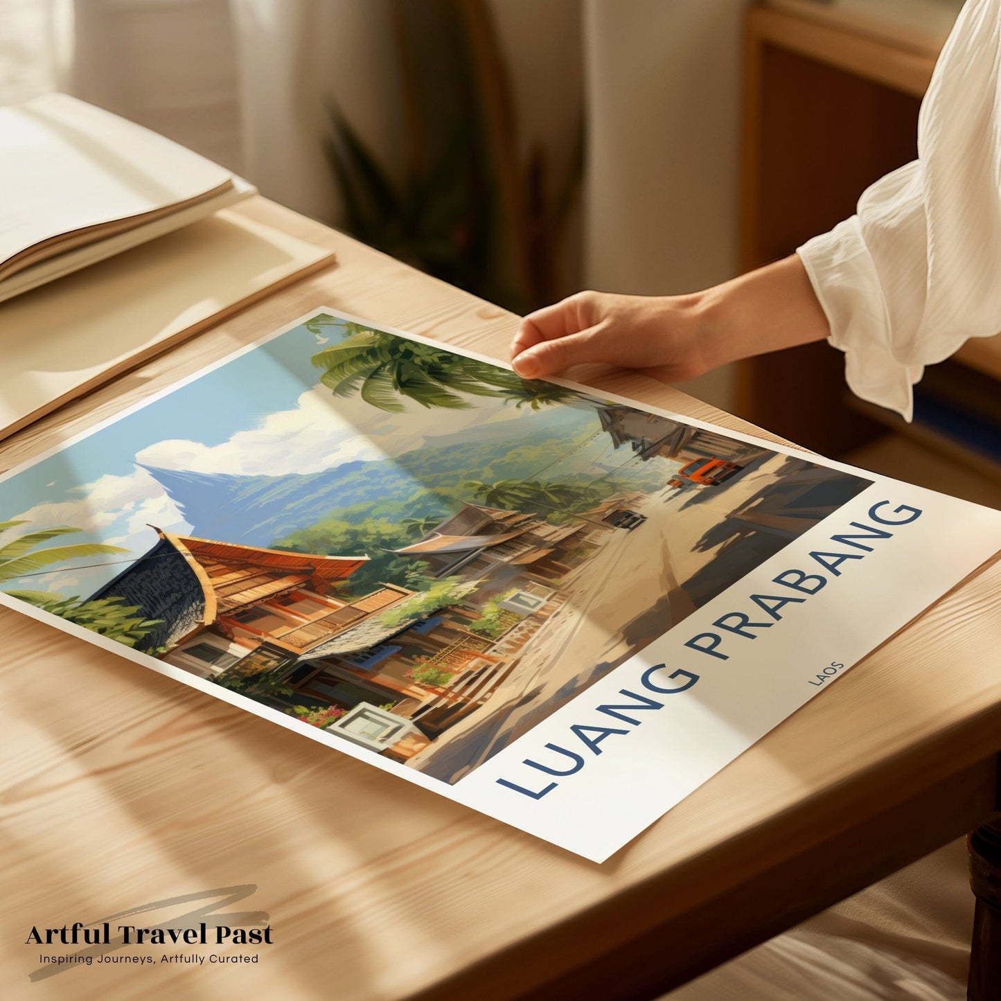 Luang Prabang Poster | Laos Wall Art | Asia Decor