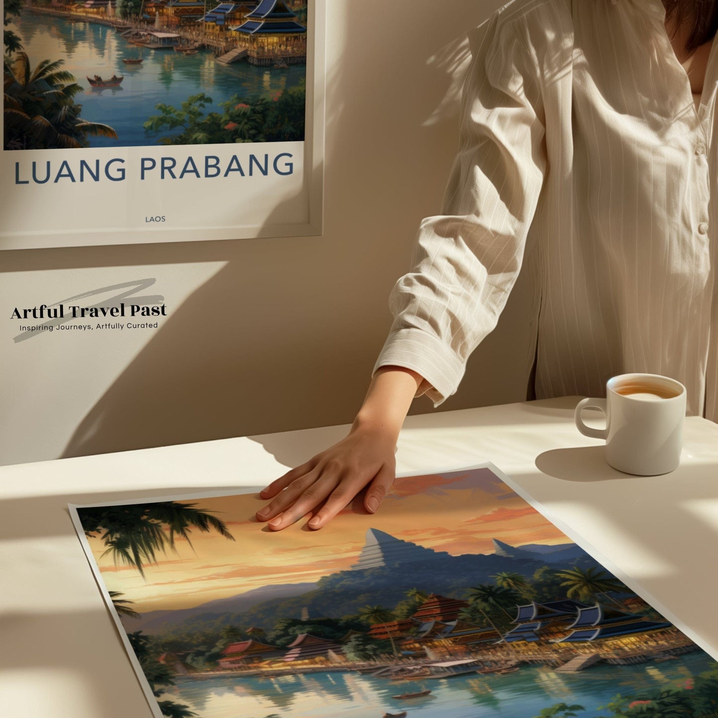 Luang Prabang Poster | Laos Wall Art | Asia Decor