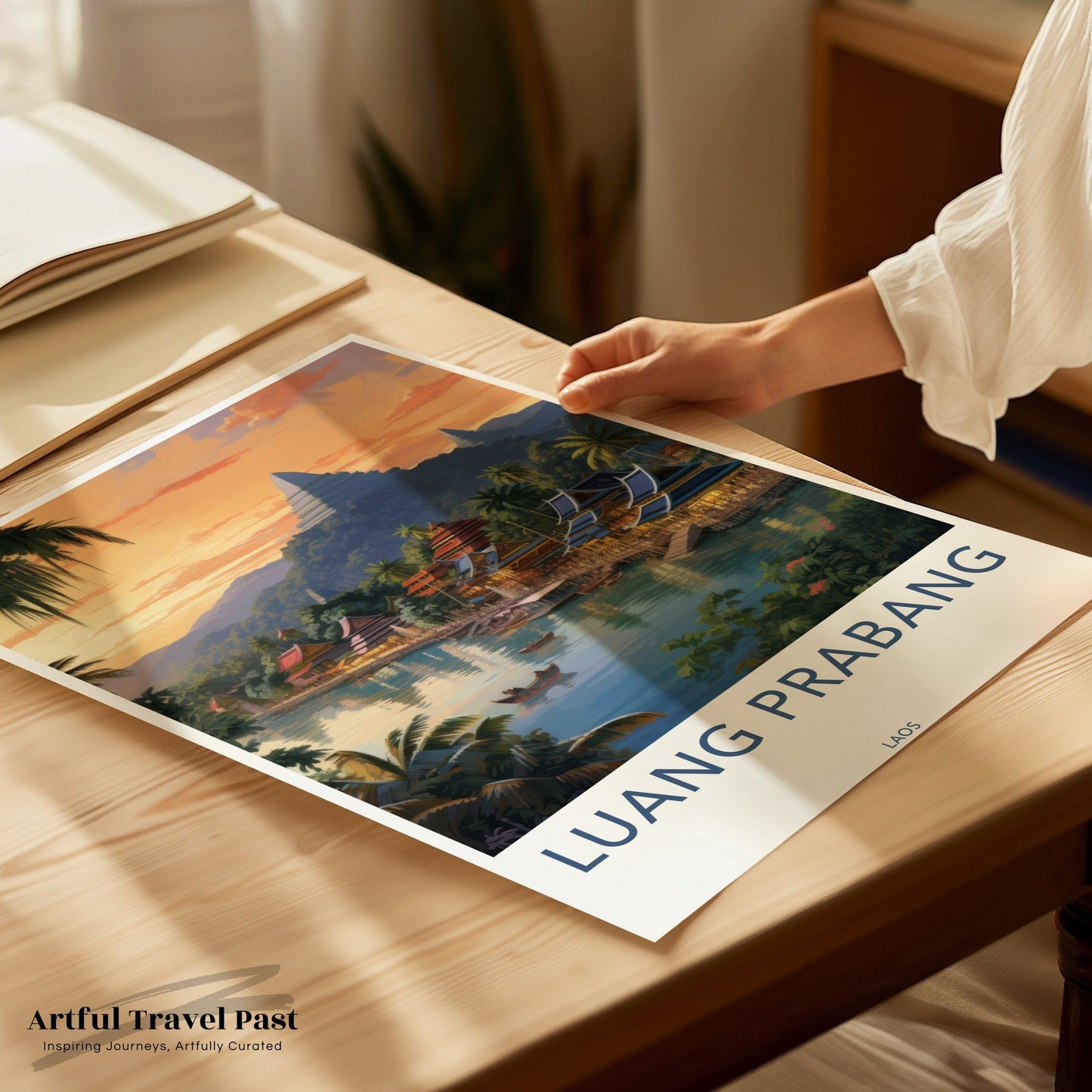 Luang Prabang Poster | Laos Wall Art | Asia Decor