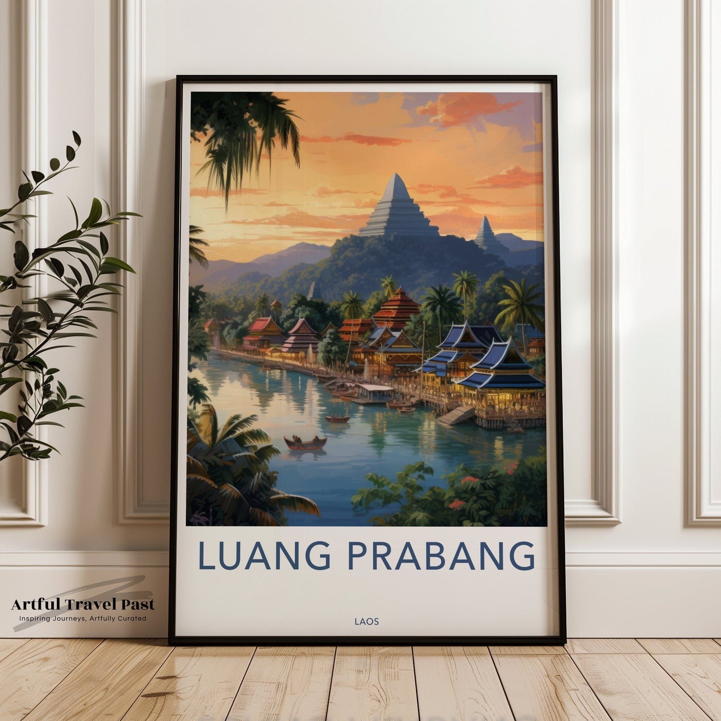 Luang Prabang Poster | Laos Wall Art | Asia Decor