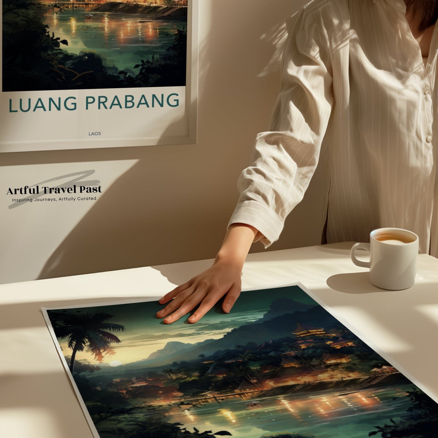 Luang Prabang Poster | Laos Wall Art | Southeast Asia Decor