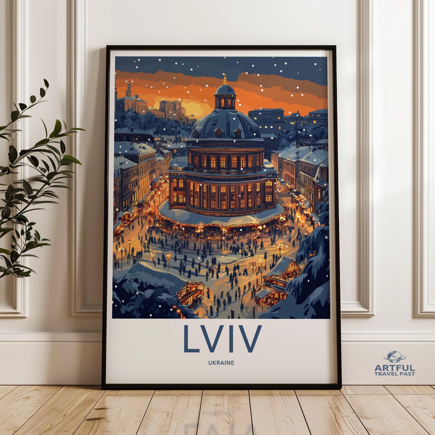 Lviv Poster | Ukraine Wall Art | Europe Decor