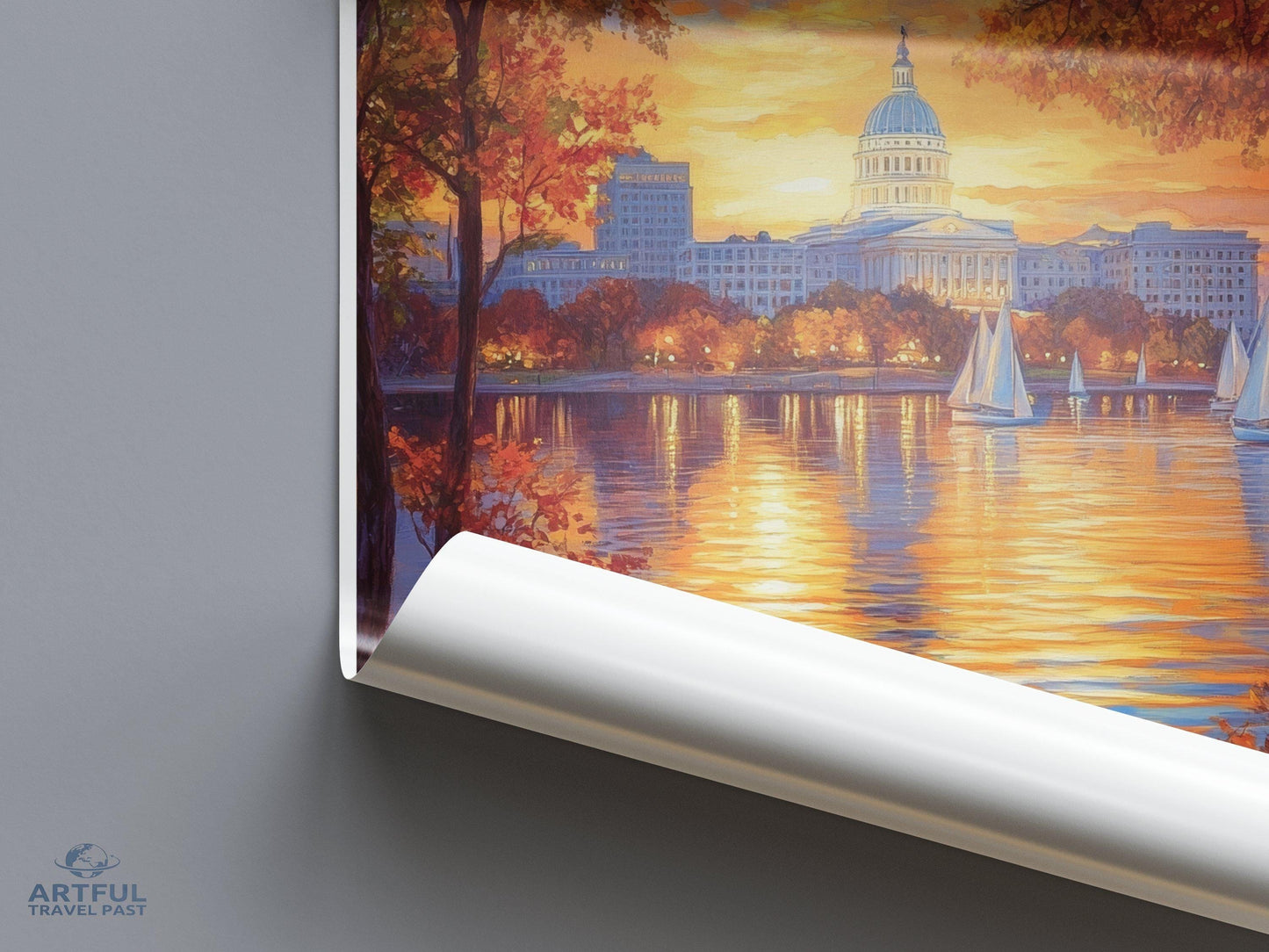 Madison Poster | Wisconsin Wall Art | America Decor