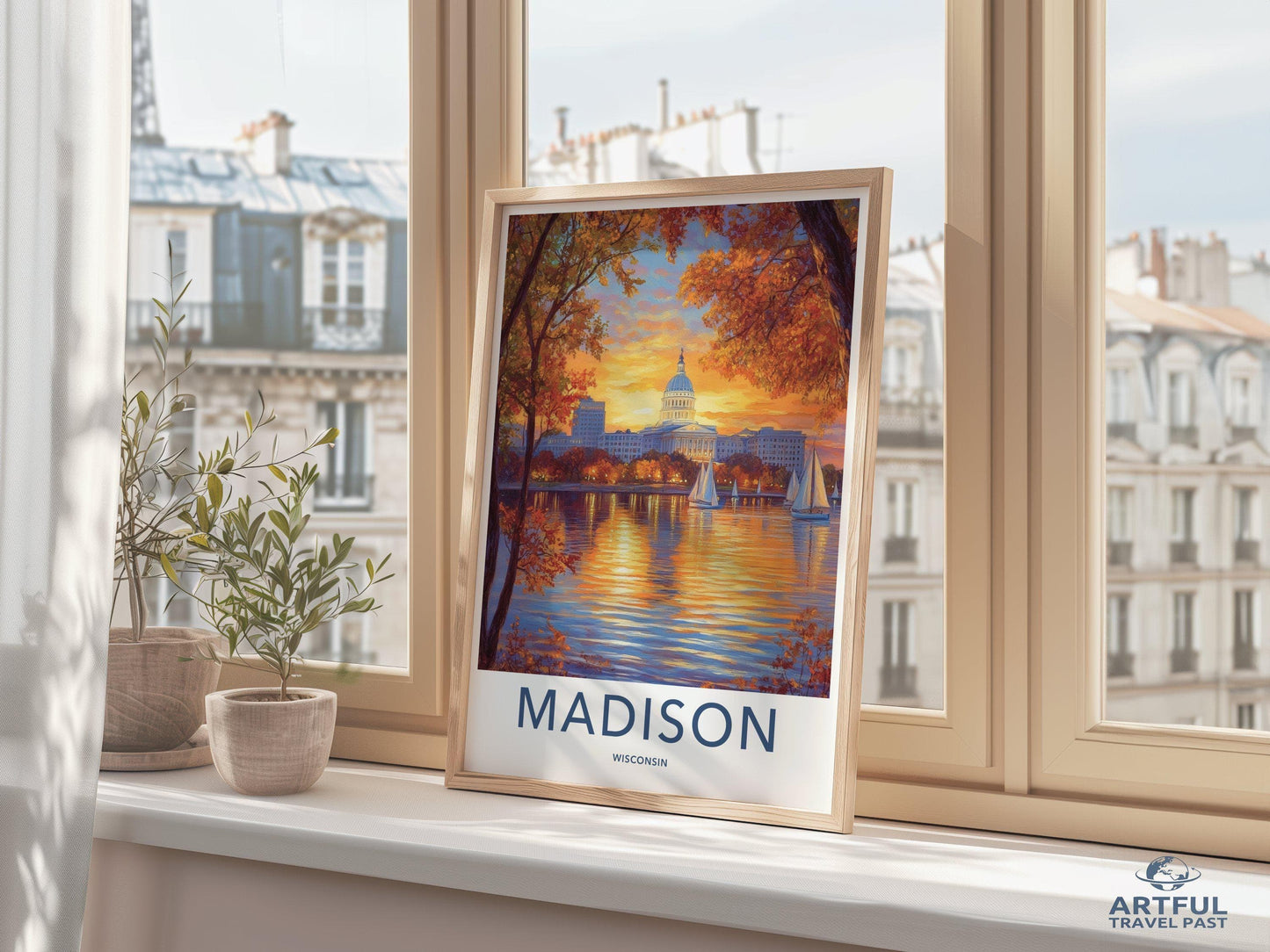 Madison Poster | Wisconsin Wall Art | America Decor